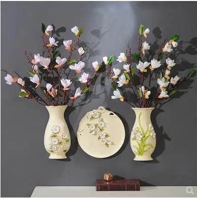 

Beautiful vases, wall decorations, creative three-dimensional wall coverings, decorative plate pendants