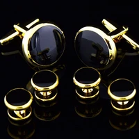 cuff button six 6 sets of tuxedo suits sleeves cufflinks tuxedo studs report and gift box