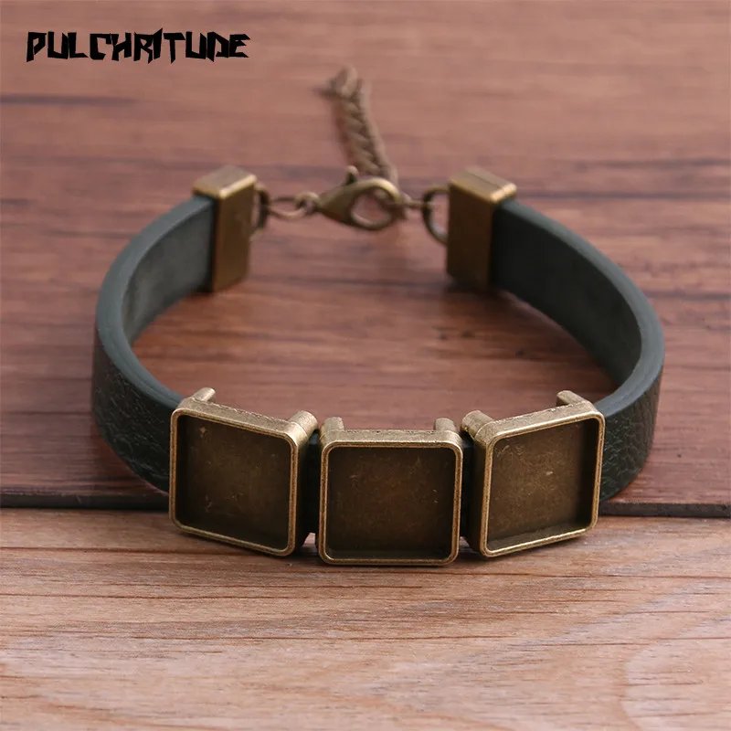 1 шт. пустая бронза для браслетов из искусственной кожи 12 мм * 3|Ювелирная