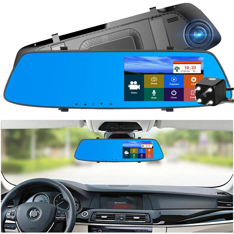 E ACE A21 5 0 дюймов экран видеорегистратор Full HD 1080P Автомобильный зеркало с камерой