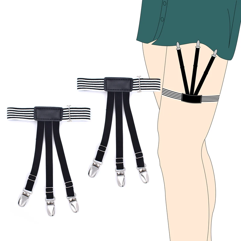 1 Пара регулируемых держателей для рубашек эластичные нейлоновые подтяжки чулок