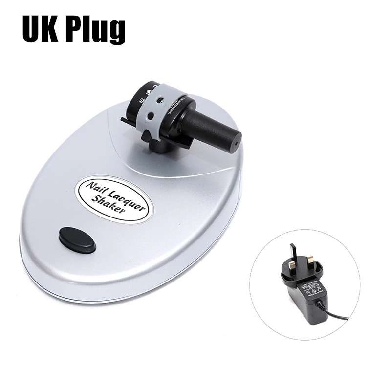 UK Plug Лак для ногтей, шейкер, Гель-лак для ногтей, тату, краска, шейкер, бутылка для жидкости, анти-прокалывание, блокирующая вибрационная машина - Цвет: UK Plug