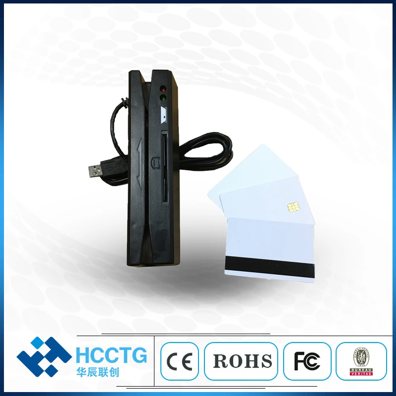 HCC-110 MSR считыватель магнитных карт в полоску+ умный контактный считыватель карт писатель+ NFC фрикционная карта читатель писатель
