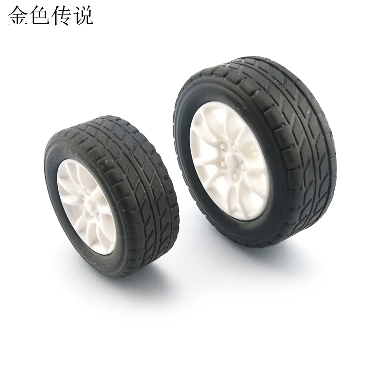 

F17675 / 7 JMT 4Pcs 38mm 1:20 Rubber Tire Model Wheel DIY Robot Accessory Toy Parts for RC Car