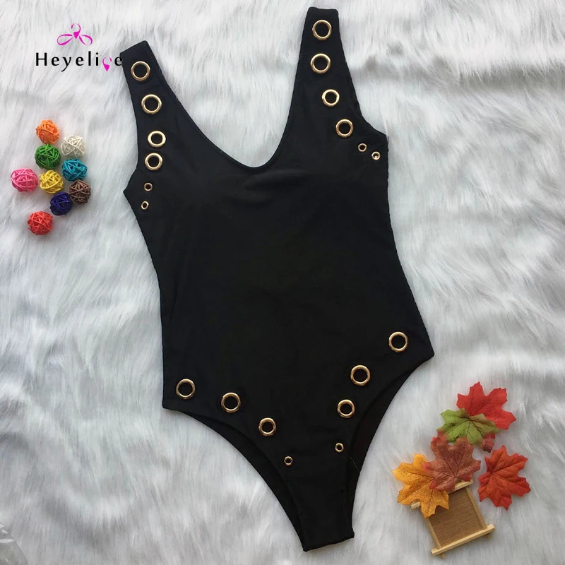 Сексуальные цельные купальные костюмы для женщин Твердые винтажный купальник с