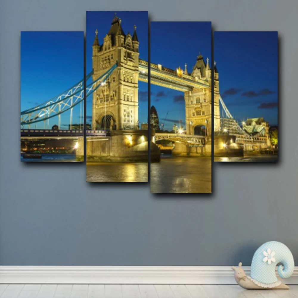 Лондонский Тауэрский мост абстрактный модульный холст постеры винтажное