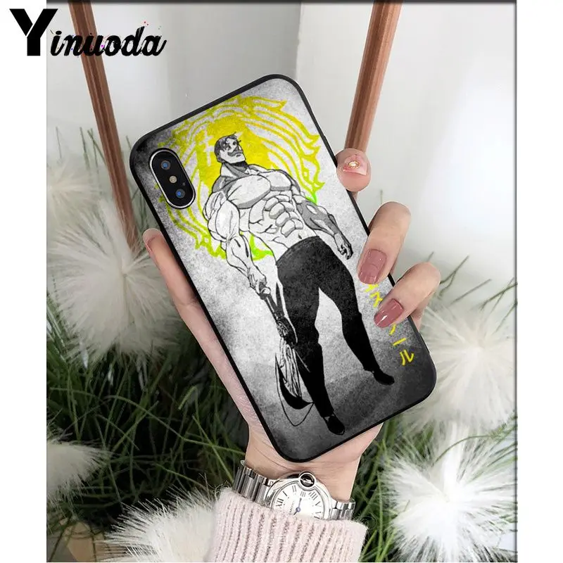 Yinuoda, черный ТПУ Мягкий силиконовый чехол для телефона, чехол для Apple iPhone 8 7 6 6S Plus X XS MAX 5 5S SE XR