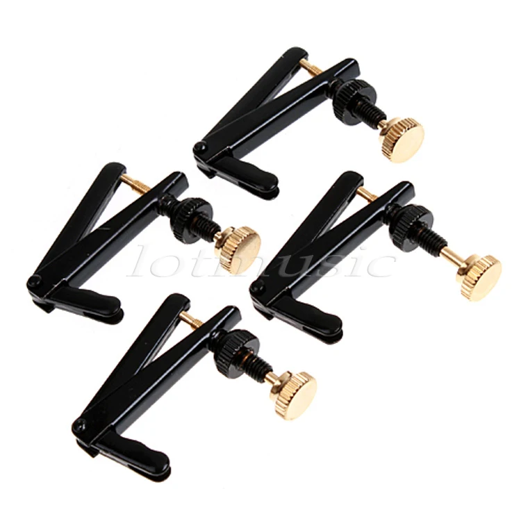 

Metal Fine Tuner Tuning String Adjuster for 4/4 3/4 Size Violin Parts Black Gold Pack of 4