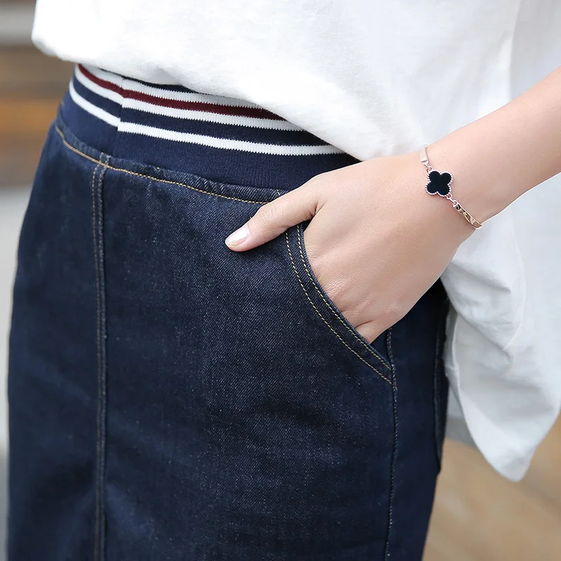 Женские облегающие джинсы MIDI синие карандаш для офиса на лето 2019|denim skirt|jeans skirtmidi