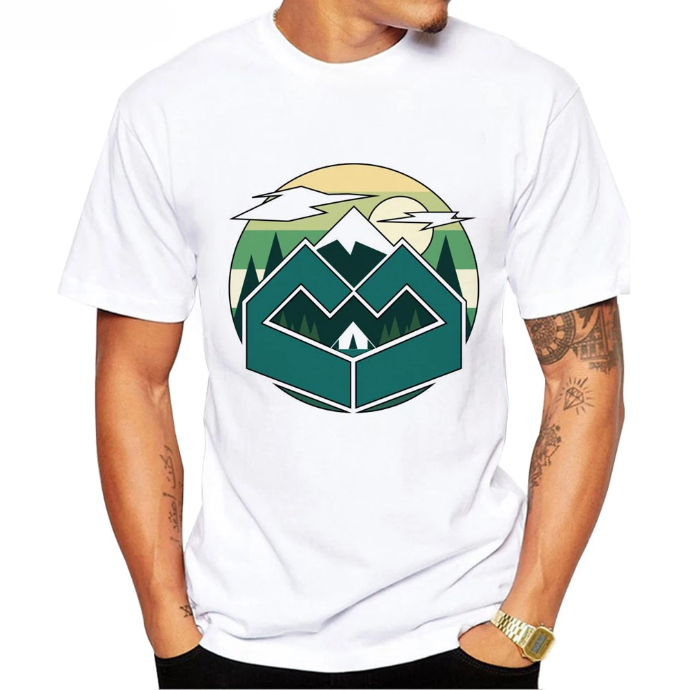 Зеленый лес Camisetas земля день футболка для мужчин Bigfoot Sasquatch Hide And Seek Твин Пикс
