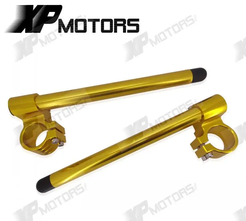 

High Quality Gold 54mm Forks Universal Motorcycle CNC Clipons 1" Raised Riser Clip-On Handlebars