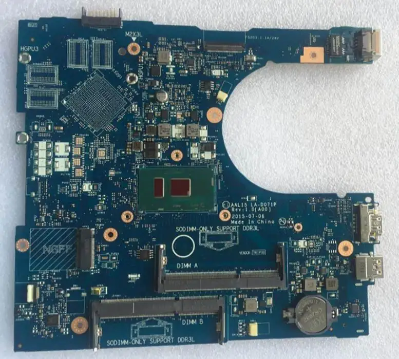 15 5559 материнская плата для ноутбука AAL15 LA D071P с SR2EY i5 6200 CPU R5 M335 2 Гб DDR3L {90 дней