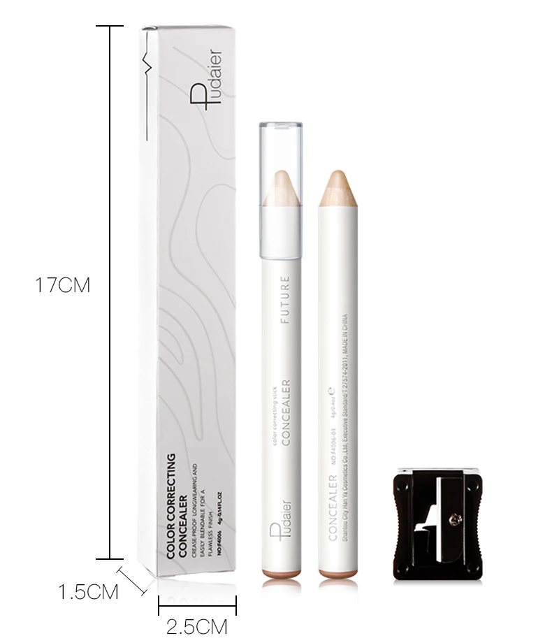 Pudaier цвет корректирующий консилер карандаш для лица губ основа для макияжа полное покрытие консилер ручка Длительное Действие темные круги под глазами скрыть