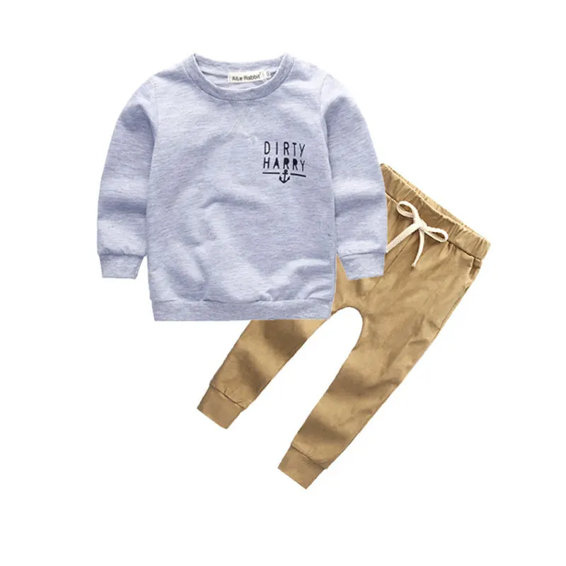 MESOLO and autumn period the new 2019 European American boys letters long sleeve T-shirt feet pants suit a undertakes | Детская одежда