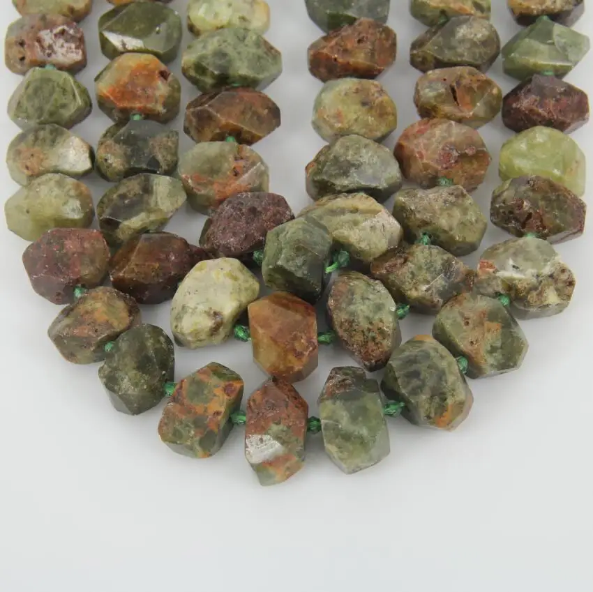 Ожерелье из граненых бусин ювелирных изделий|loose beads|stone cutgreen garnet |
