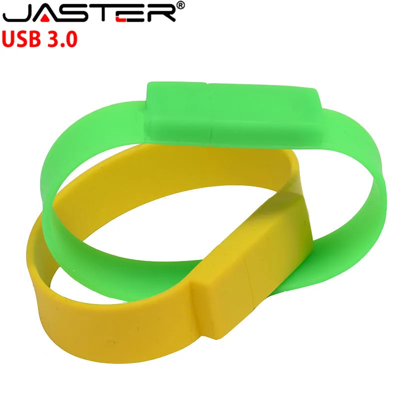 JASTER USB 3,0 10 видов цветов браслет на запястье ручка-накопитель 4 ГБ 8 ГБ 16 ГБ 32 ГБ usb флэш-накопитель 64 Гб Модель браслета U диск