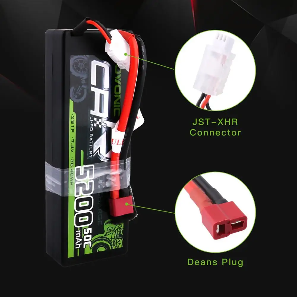Аккумуляторная батарея Ovonic LiPo 5200 мАч 7 4 В 2S 50C 100C Твердый Чехол для 1/8 1/10 бандита Emaxx