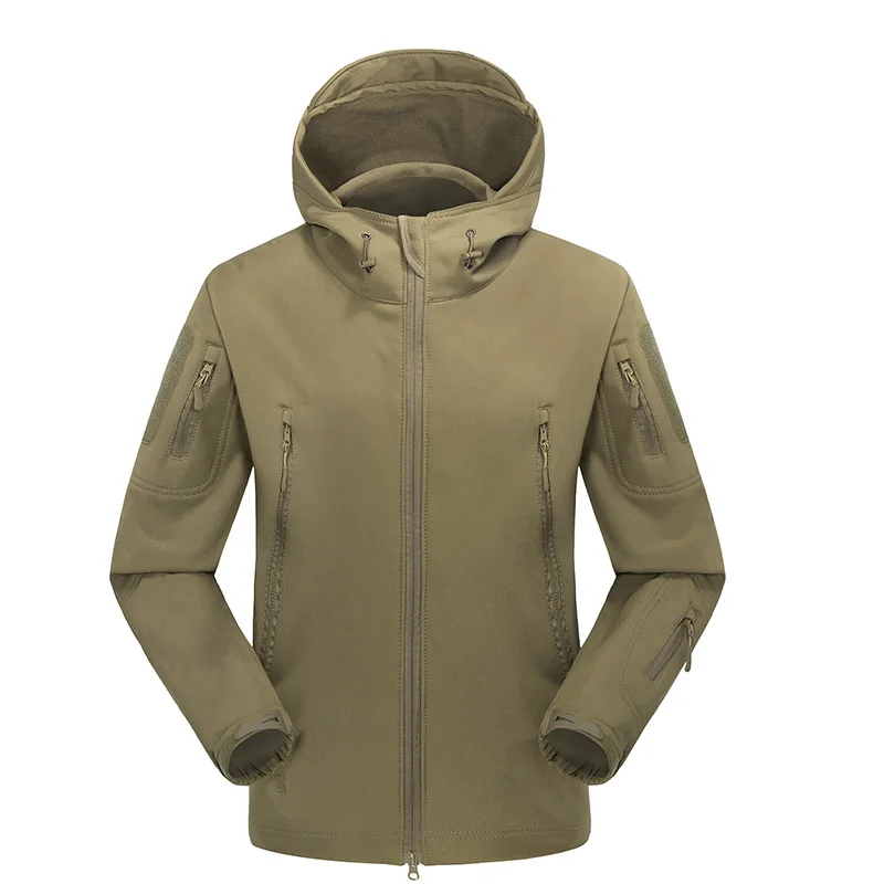 Khaki Be A Wolf походные куртки софтшелл спортивные камуфляжные охотничьи Мужские Зимние флисовые водонепроницаемые пальто для кемпинга Лыжная одежда F056 - Цвет: Khaki