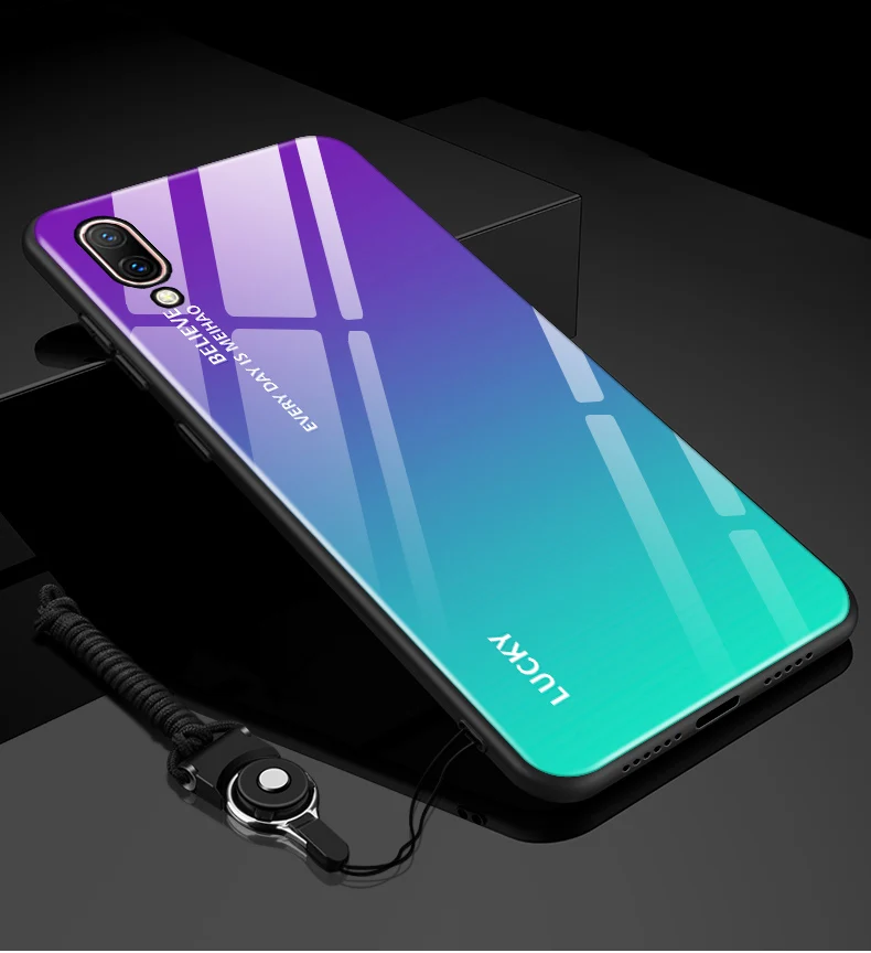 Корпус для VIVO X23 чехол для телефона задняя крышка градиентное закаленное стекло крышка для VIVO X23 X 23 Телефон Protercted задняя крышка VIVOX23 - Цвет: A3