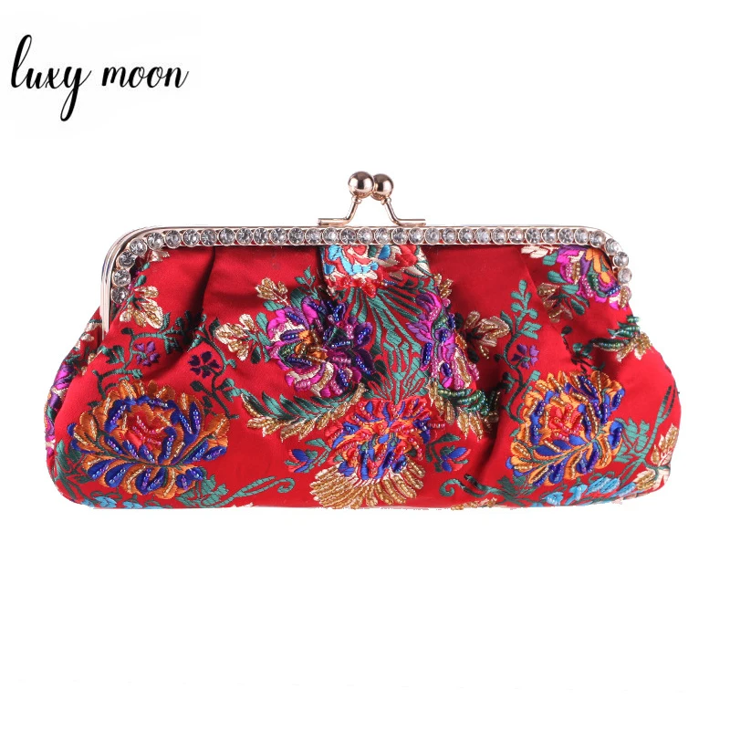 Мини кошелек ручной работы с вышивкой женская вечерняя сумка клатч bolsa feminina