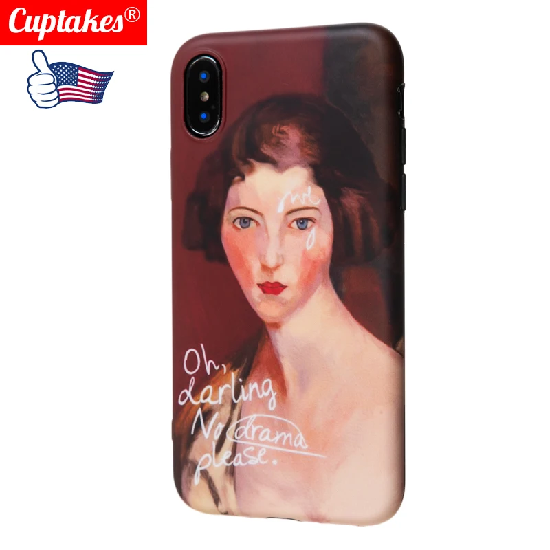 Роскошный Матовый Мягкий силикон imd чехол для iPhone 7 8 Plus X XS Max XR 6 S милый дорогой