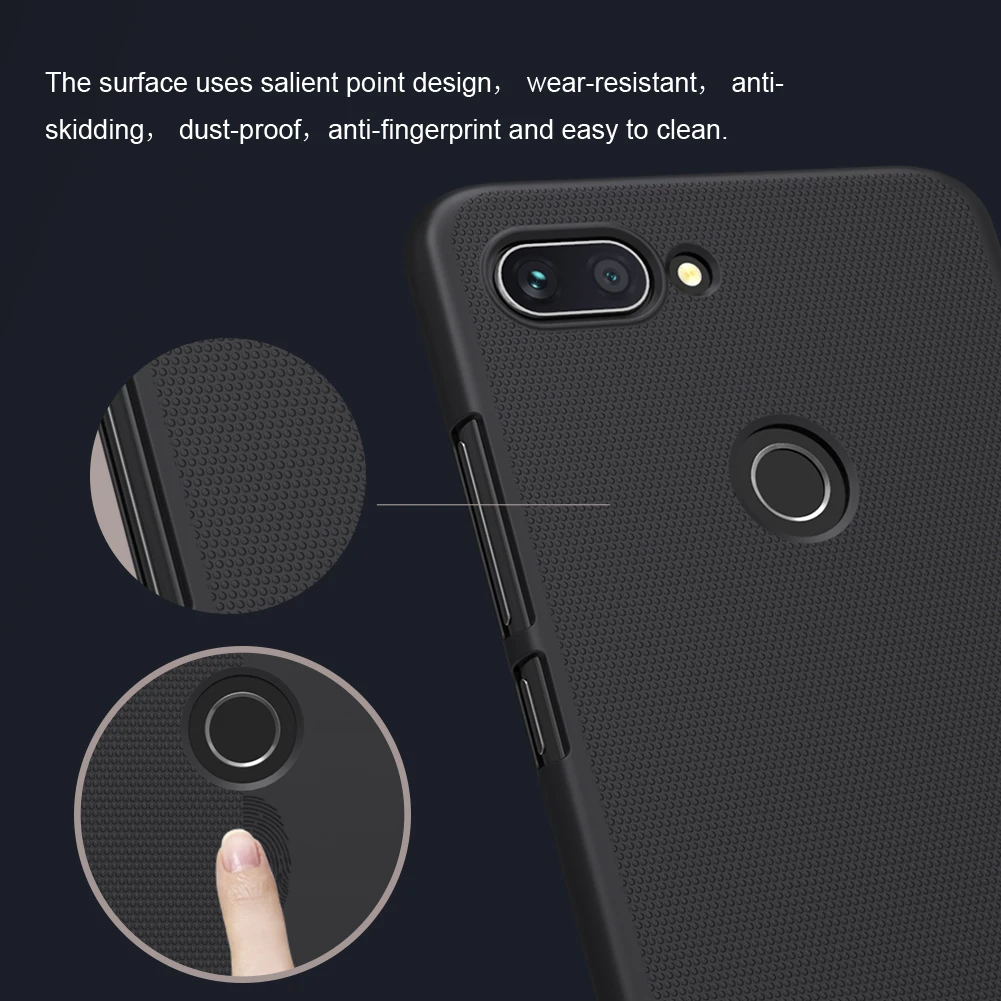 Чехол для Xiaomi Mi 8 Lite глобальная версия матовый чехол Nillkin / Mi8 lite бампер |
