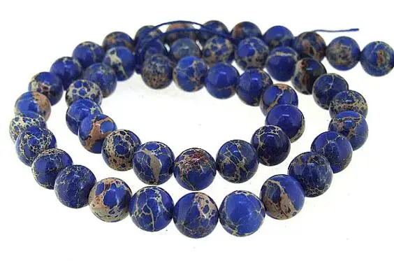 Unique Pearls jewellery Store Dark Blue Goldstone Jade 10mm Gemstone Loose Beads One Full Strand 15'' LC3-0280 | Украшения и
