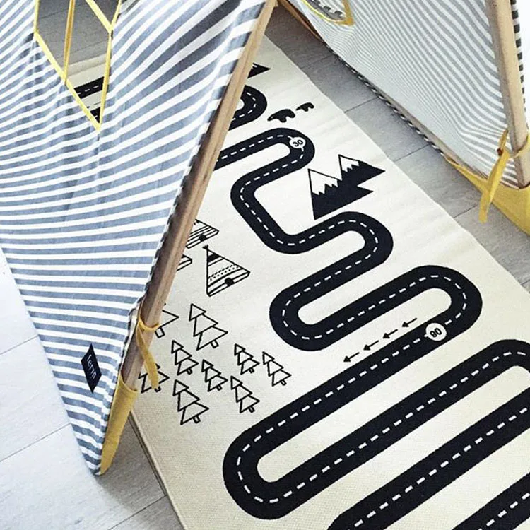 Мягкий хлопковый игровой коврик для детей гимнастический игр ползающее одеяло с