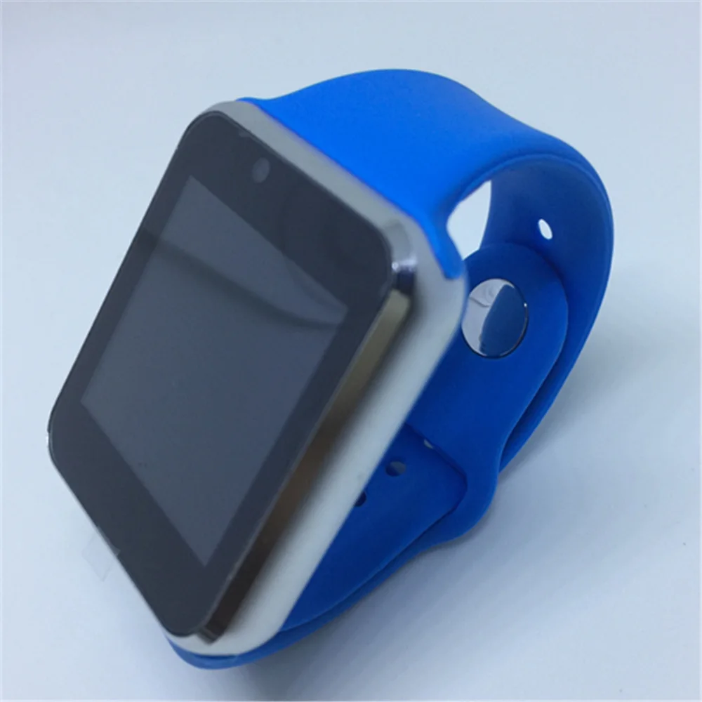Синий 100 шт. A1 наручные часы Bluetooth Смарт часы спортивные Шагомер трекер Smartwatch для Android смартфон Россия T15 PK DZ09 GT08 - Цвет: Синий