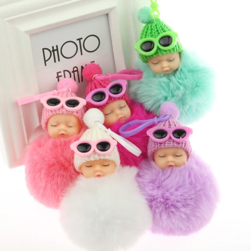 Модный популярный Брелок Детские милые очки кашемировая кукла брелок на рюкзак