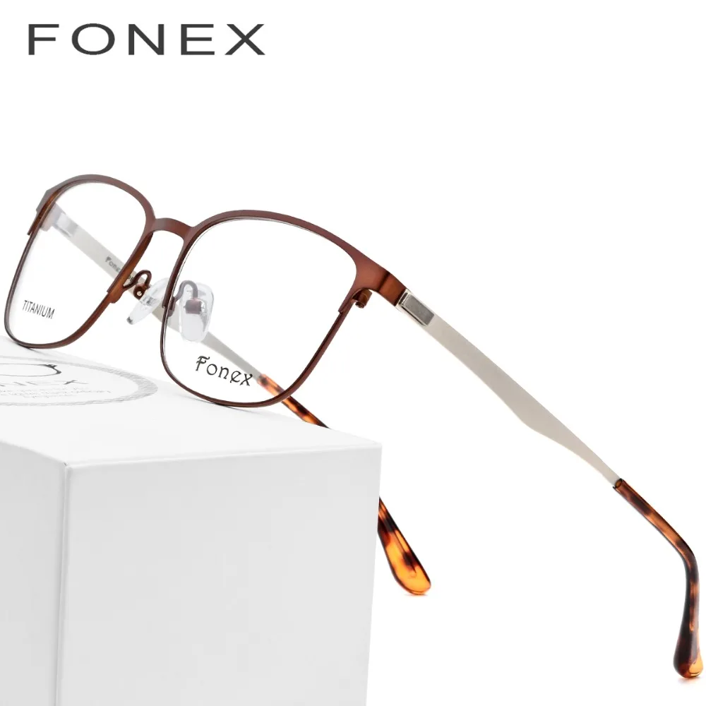 FONEX, сплав, очки для женщин, Круглые, по рецепту, очки, оправа для мужчин, Ретро стиль, близорукость, оптическая оправа, Корейская, без винтов, очки 9840