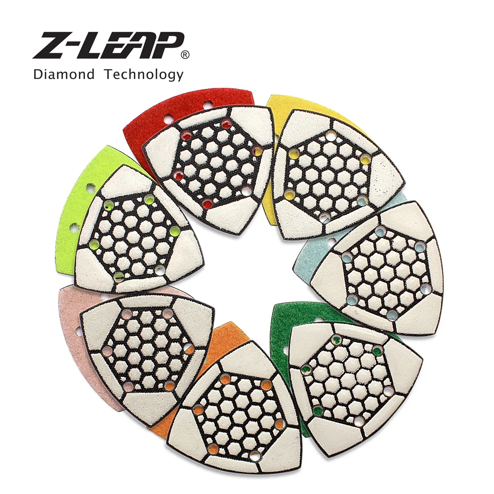 Z-LEAP 7 шт./компл. треугольные Алмазные полировальные колодки Осциллирующие