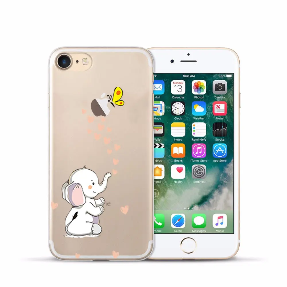 Transparent Silicone Case for Iphone 7 Soft TPU Cover 4S 5C 5S SE 6s 6 PLUS 8 plus X XS XR MAX Fundas |