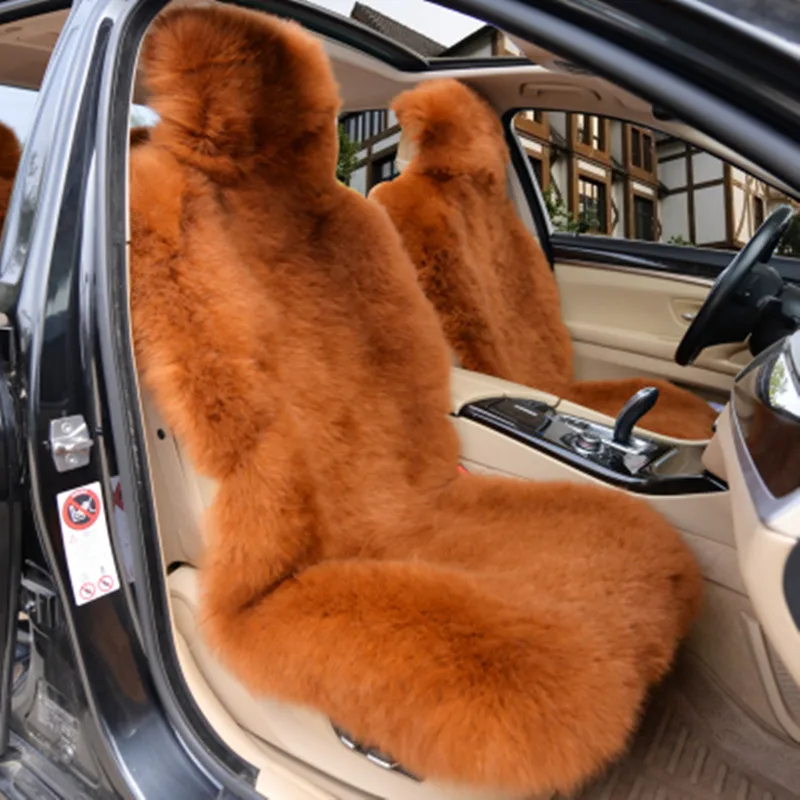 Подушка для автомобильных сидений из натуральной овечьей шкуры чехол