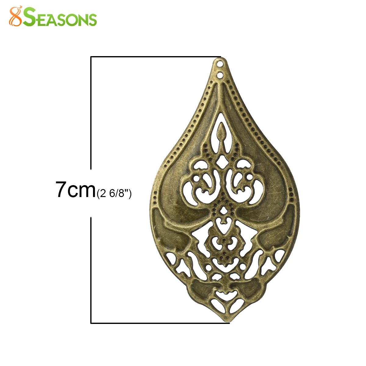 8 сезонов Железный сплав Филигранное тиснение подвески слеза античный бронзовый