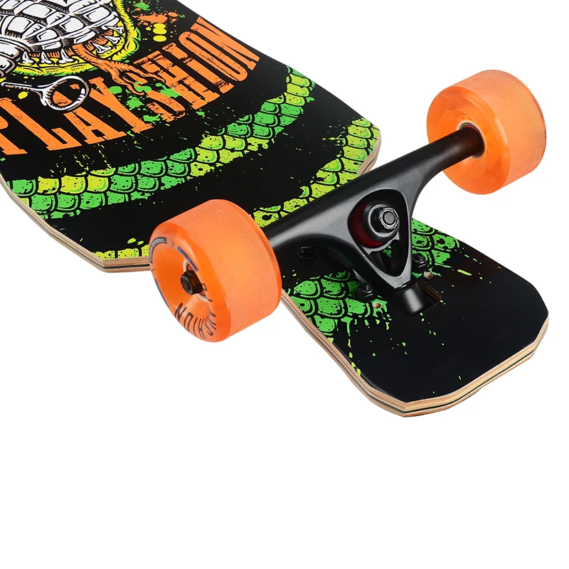 PLAYSHION Дважды Kicktail Фристайл Longboard Полное (38.5 Дюймов) | Спорт и развлечения