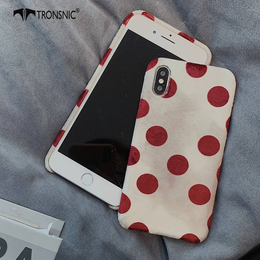 Чехол Tronsnic Wave Point для телефона iPhone X XS MAX XR мягкие теплые Бархатные чехлы 6S 6 7 8 Plus