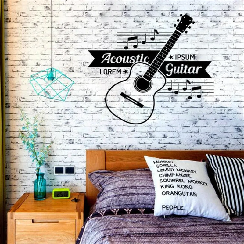 IDFIAF креативные художественные гитарные наклейки на стену домашний декор DIY