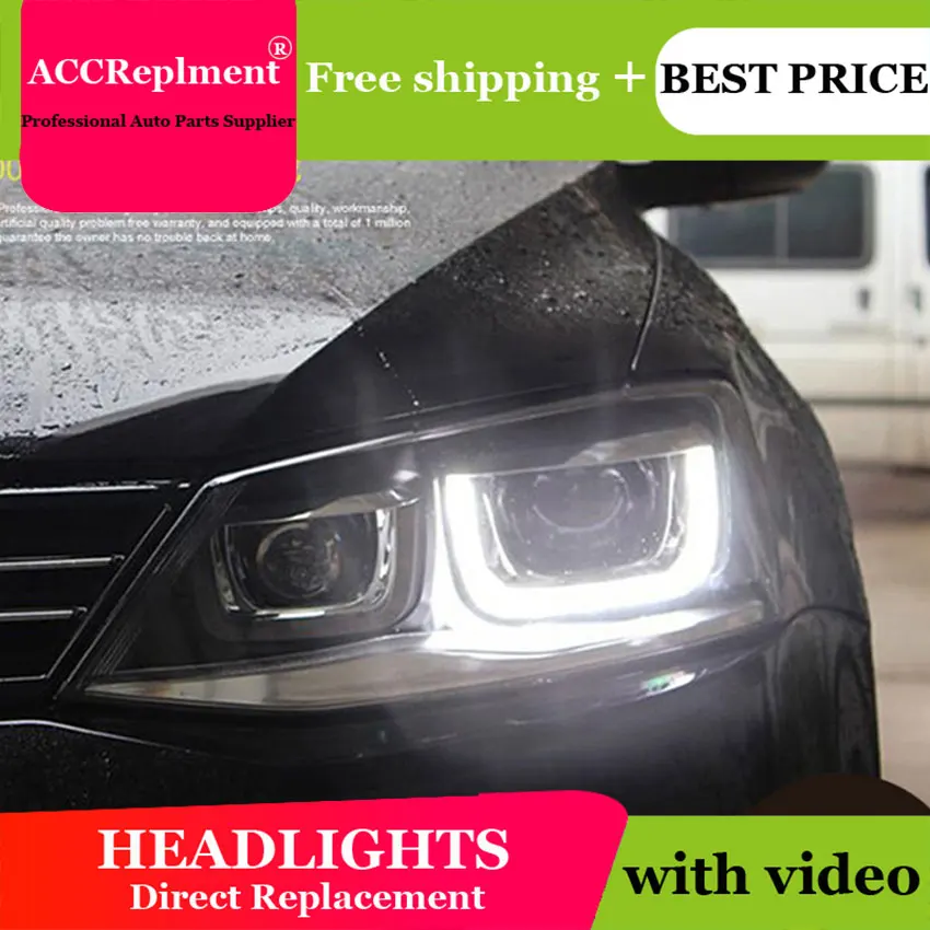 Автомобильный Стайлинг для jetta фар 2011 2014 VW JETTA светодиодный фонарь ангельские