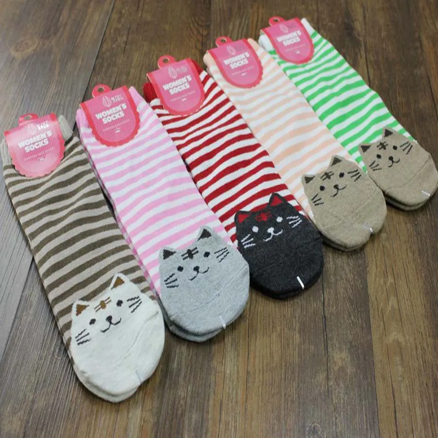 [COSPLACOOL] Популярные Модные полосатые носки с объемным изображением животных