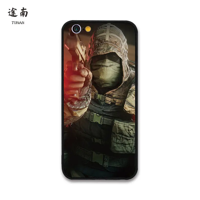 Cool rainbow six siege gema Coque Funda For Iphone 6 7 8 Plus Cute Movie Cover Case X Phone fashion Bumper Cases | Мобильные