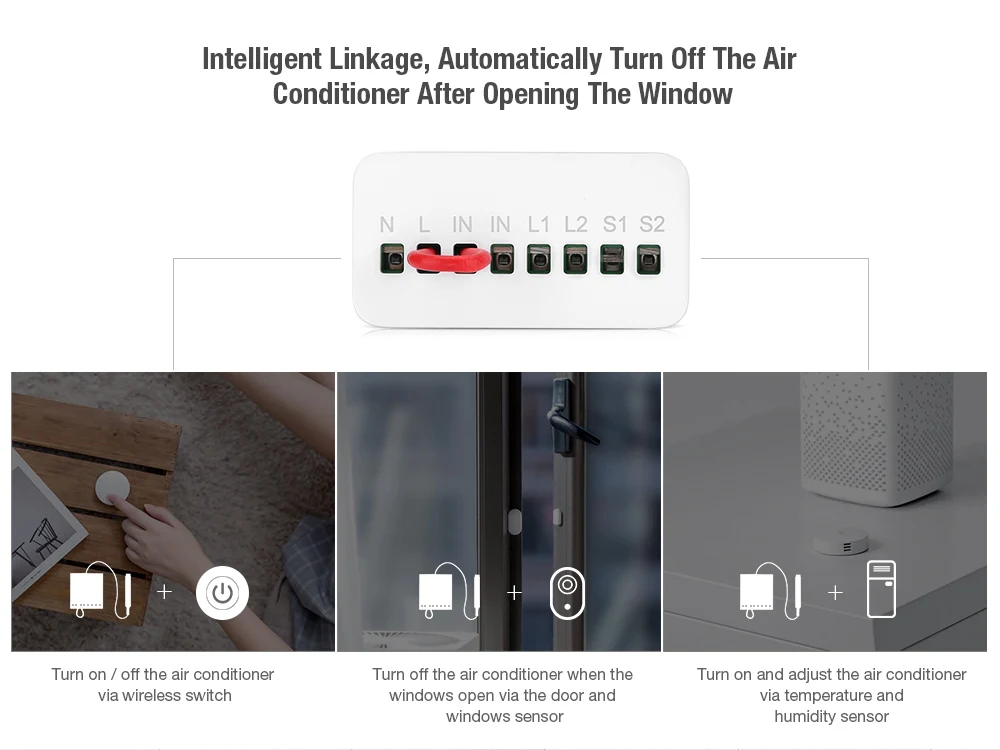 Xiaomi Aqara комплекты умного дома Mijia концентратор Датчик окна двери человеческого тела настенный выключатель влажности Датчик воды двусторонний модуль Aqara концентратор