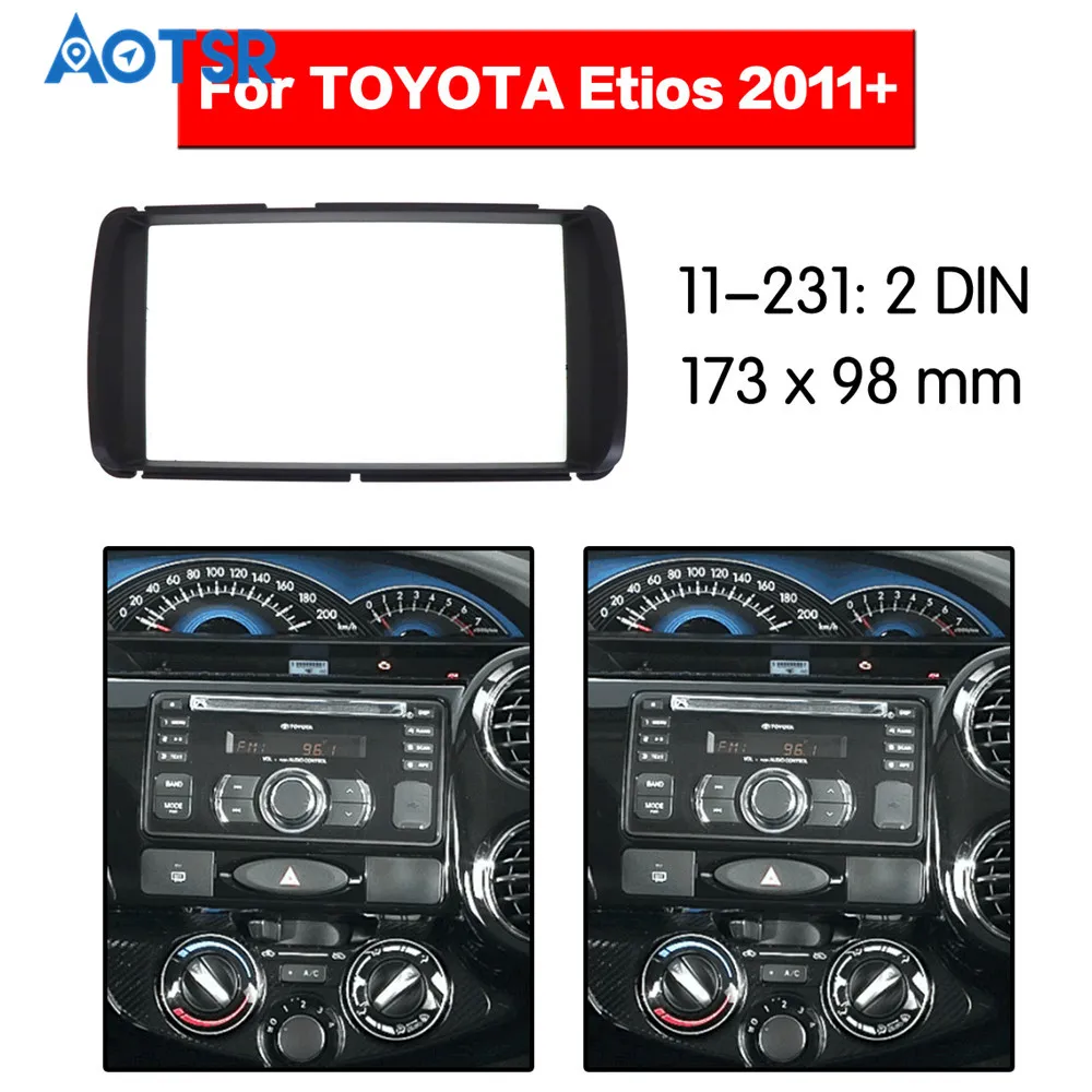 2 din радиоприемник для TOYOTA Etios 2011 + комплект установки стерео-звуковой панели