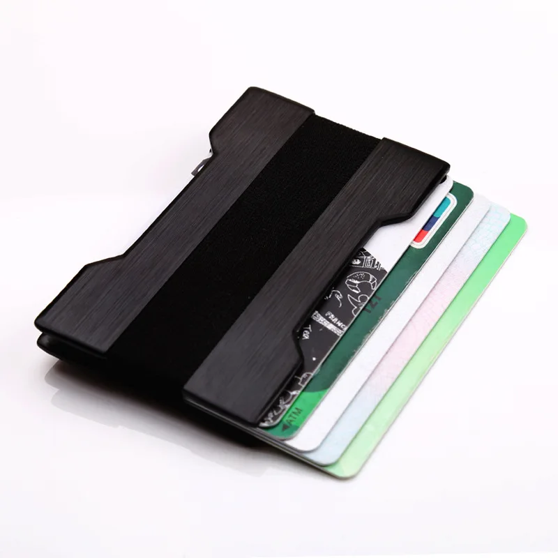 Gibo Auja - Aluminum Brand New 2019 Slim Wallet Card Holder Card Case Money Organizer Men Wallets RFID BLOCKING Cash Clip