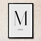 Абстрактная буква М означает мотив холста с принтом, Постер в скандинавском стиле, настенное художественное изображение для домашнего декора, без рамки, LZ822