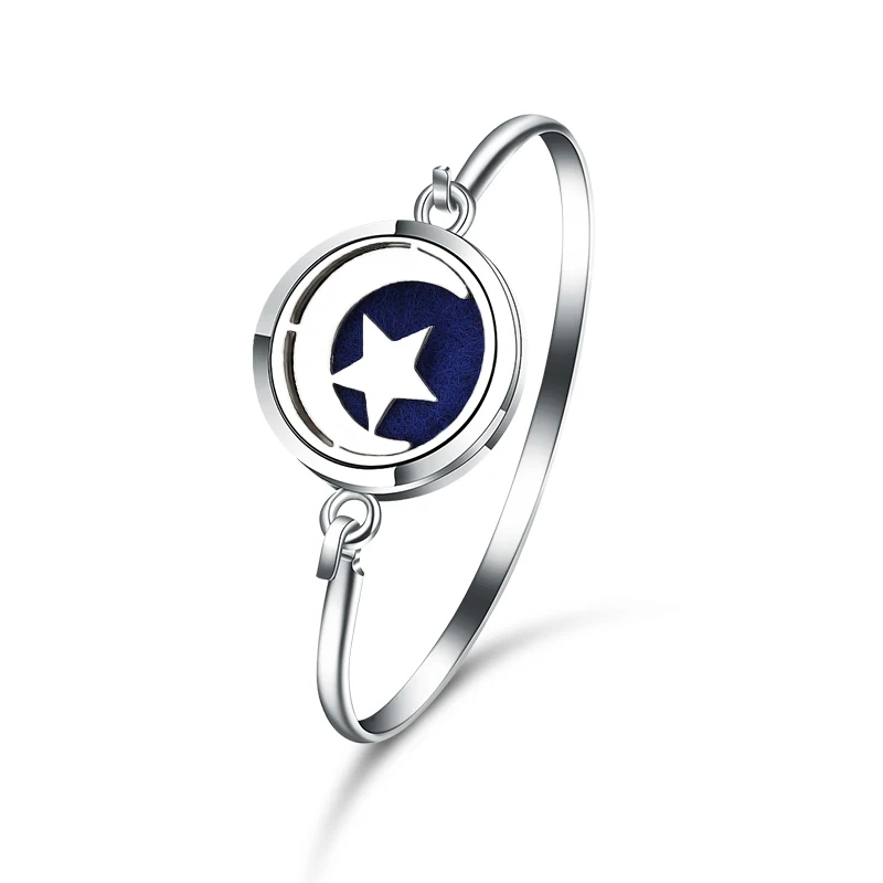 Новый стиль Звезда Луна ароматерапия магнитный браслет из нержавеющей стали