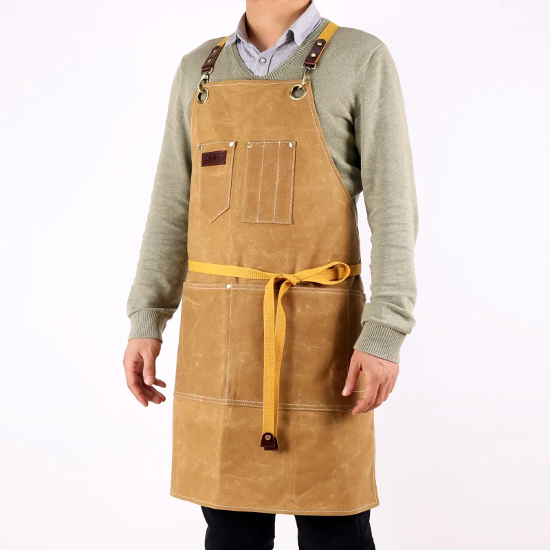Вощеный холщовый фартук WEEYI для мужчин женщин плотника татуировок художника