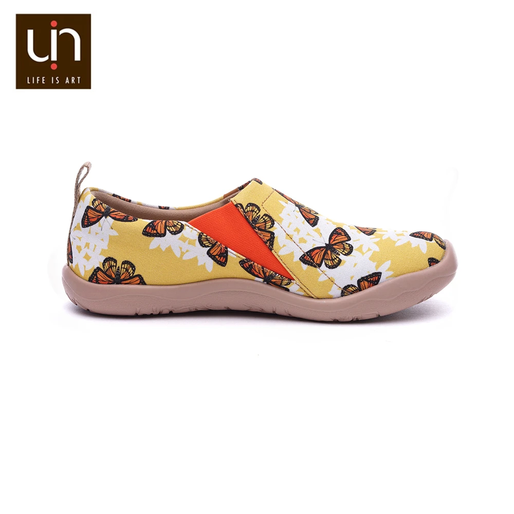 Женские парусиновые туфли UIN на плоской подошве дизайнерские легкие