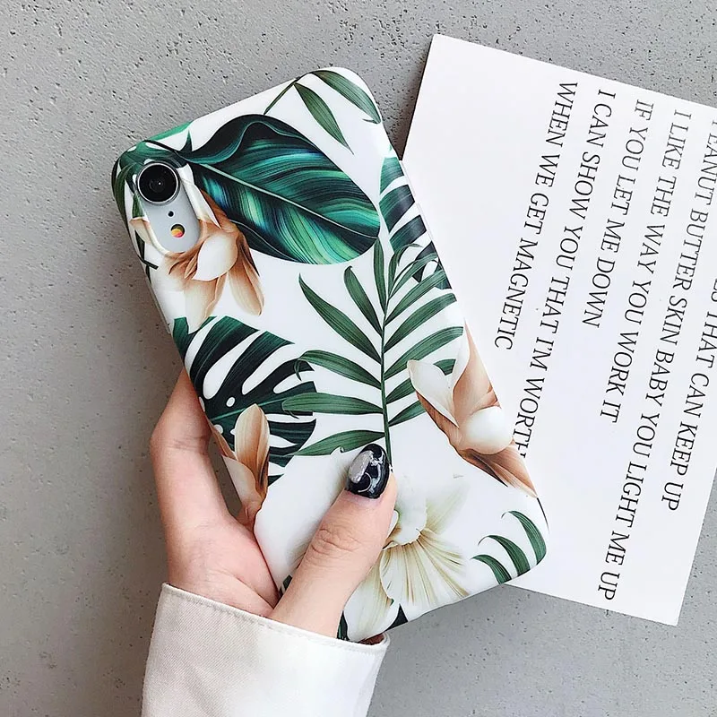 Чехол с мраморными цветами для Samsung A40 A50 A70 A71 A51 4G a41 S8 S9 S20 Ultra Plus чехлы iPhone 11 Pro XR XS Max 7