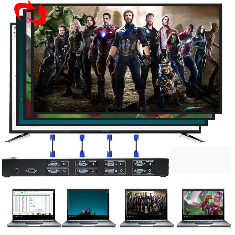 MT-VIKI VGA матричный коммутатор 4 в дополнительный выход Автоматический